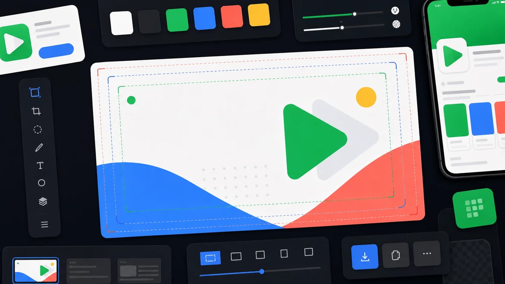 Google Play feature graphic 1024 by 500 design layout and safe area