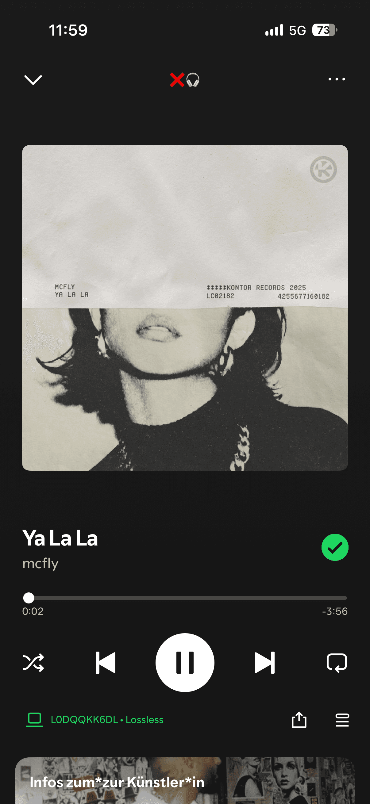 Music app library screen used as a promo video source scene