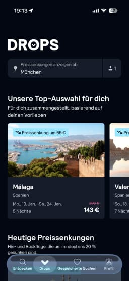 App store screenshot example with bold headline and feature highlights