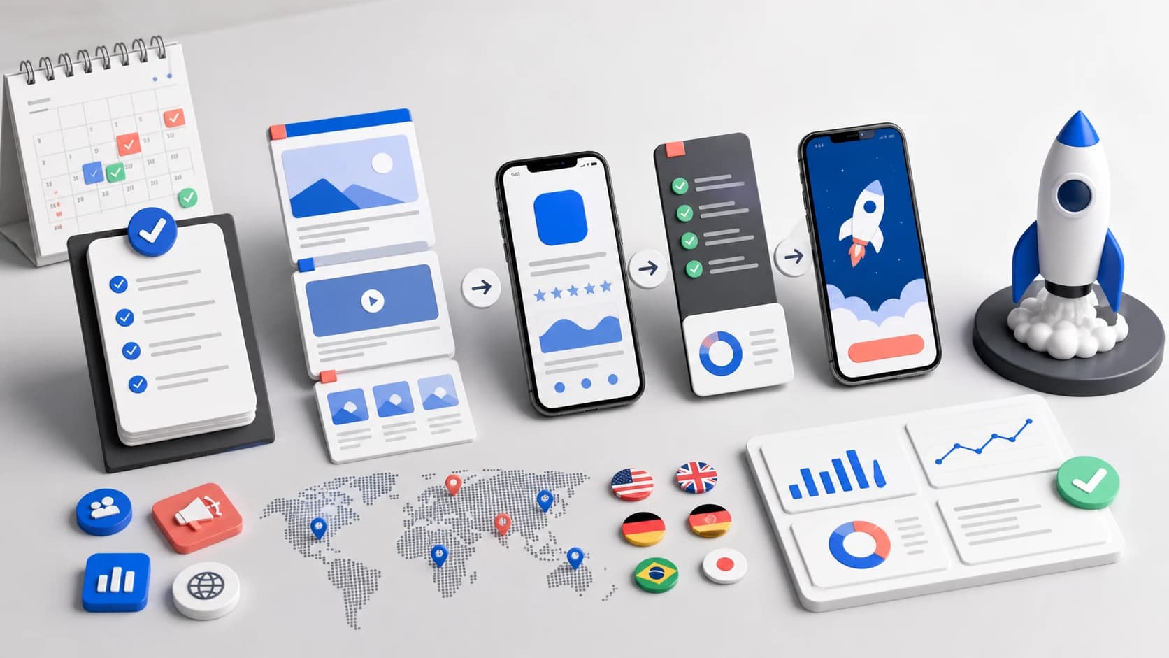 App launch checklist with screenshot design and ASO workflow