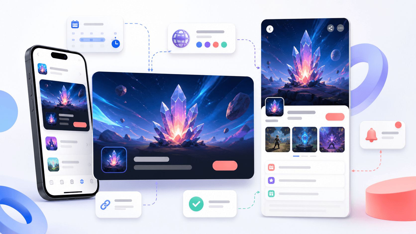 App Store In-App Event campaign adapted into landscape event-card and portrait details artwork with scheduling and localization cues
