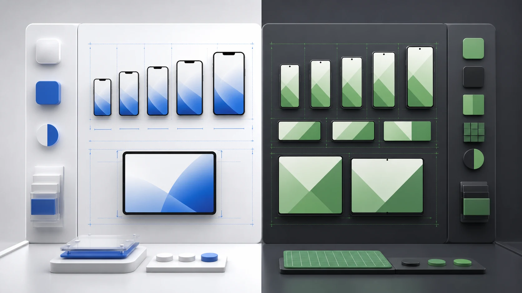 Google Play and iOS screenshot guideline mockup comparison