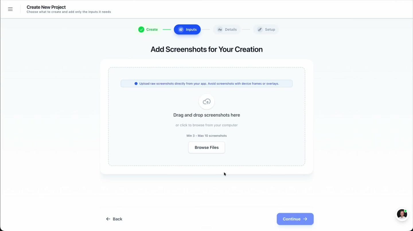 Google Play Screenshot Sizes demo video