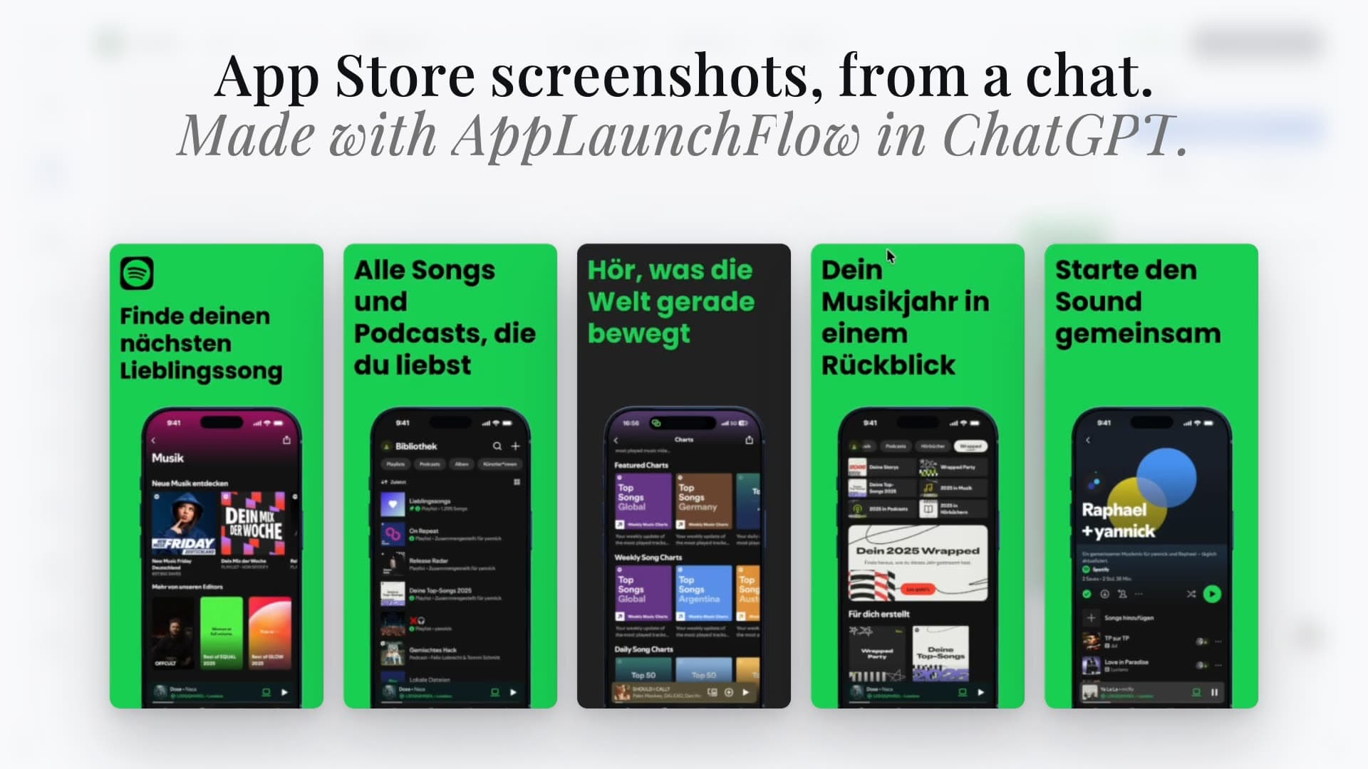 AppLaunchFlow in ChatGPT: ask for screenshots and pick a style in the chat