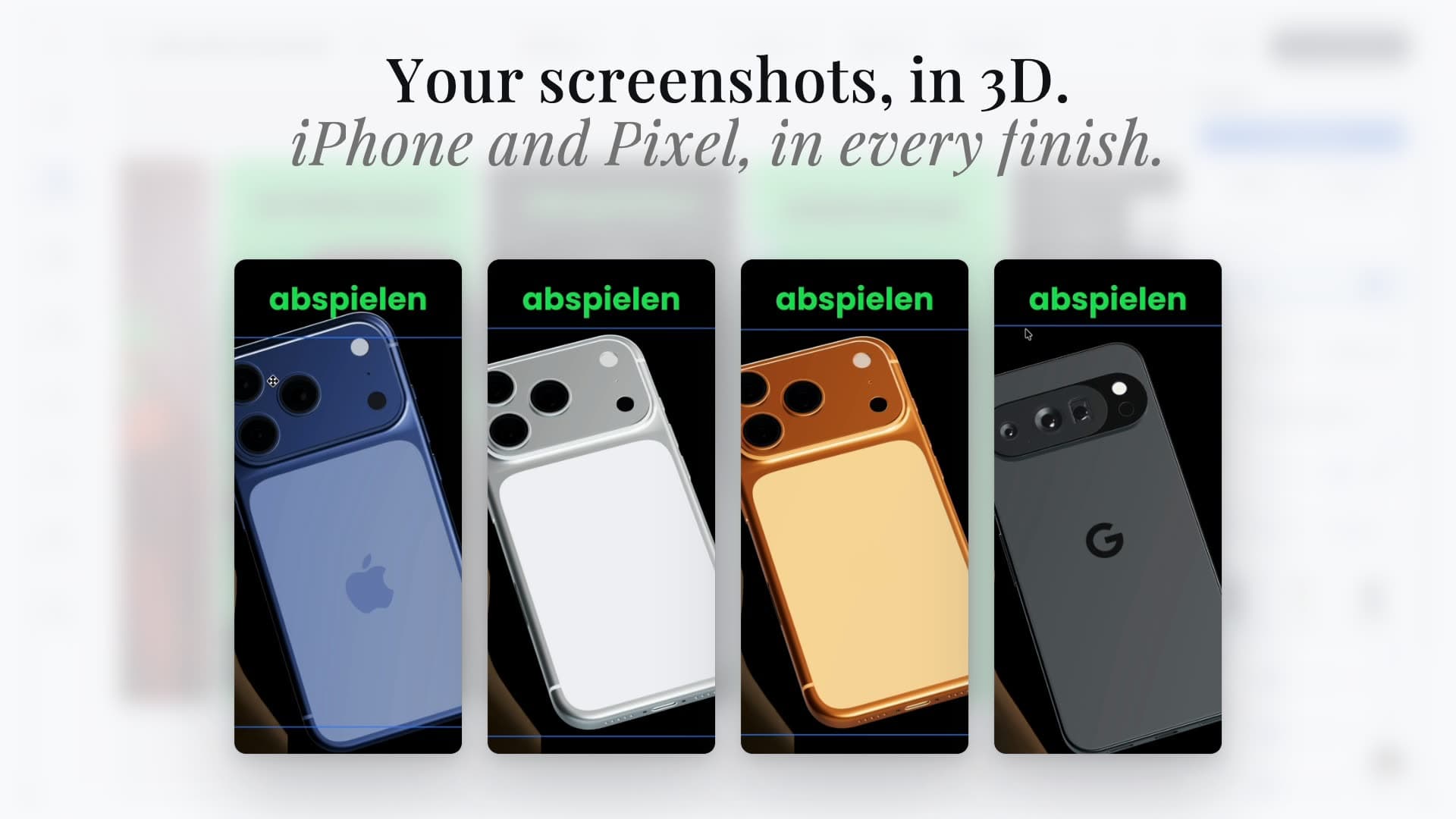 App screenshot rendered on a rotating 3D device