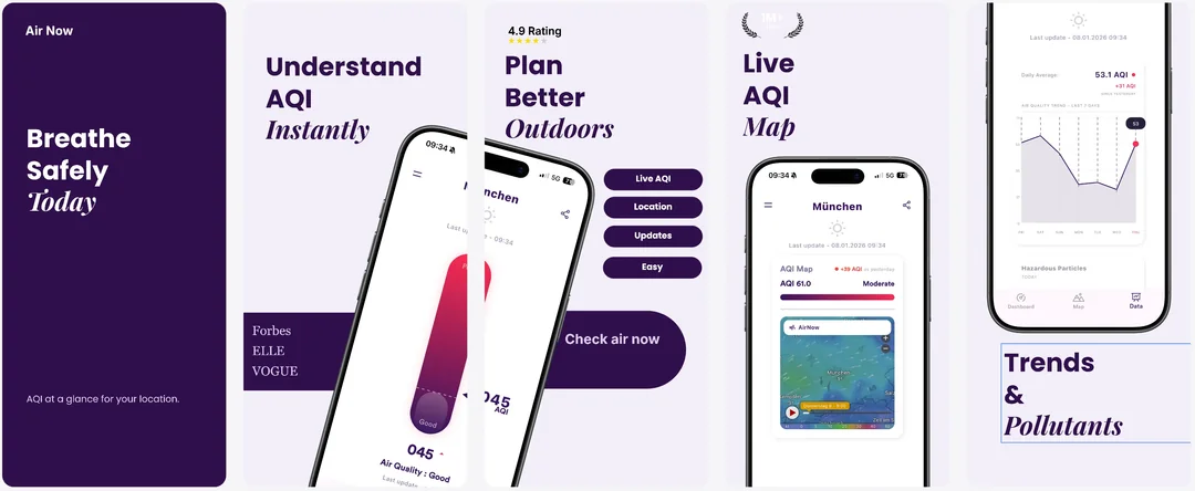 AirNow - Air quality tracker - Created with AppLaunchFlow