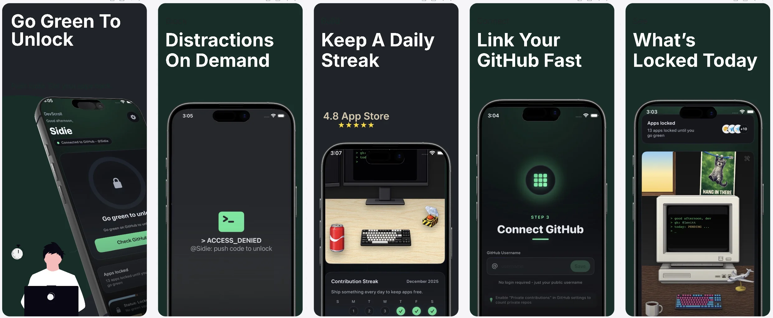 ScrollDev - Screen Lock until you commit - Created with AppLaunchFlow