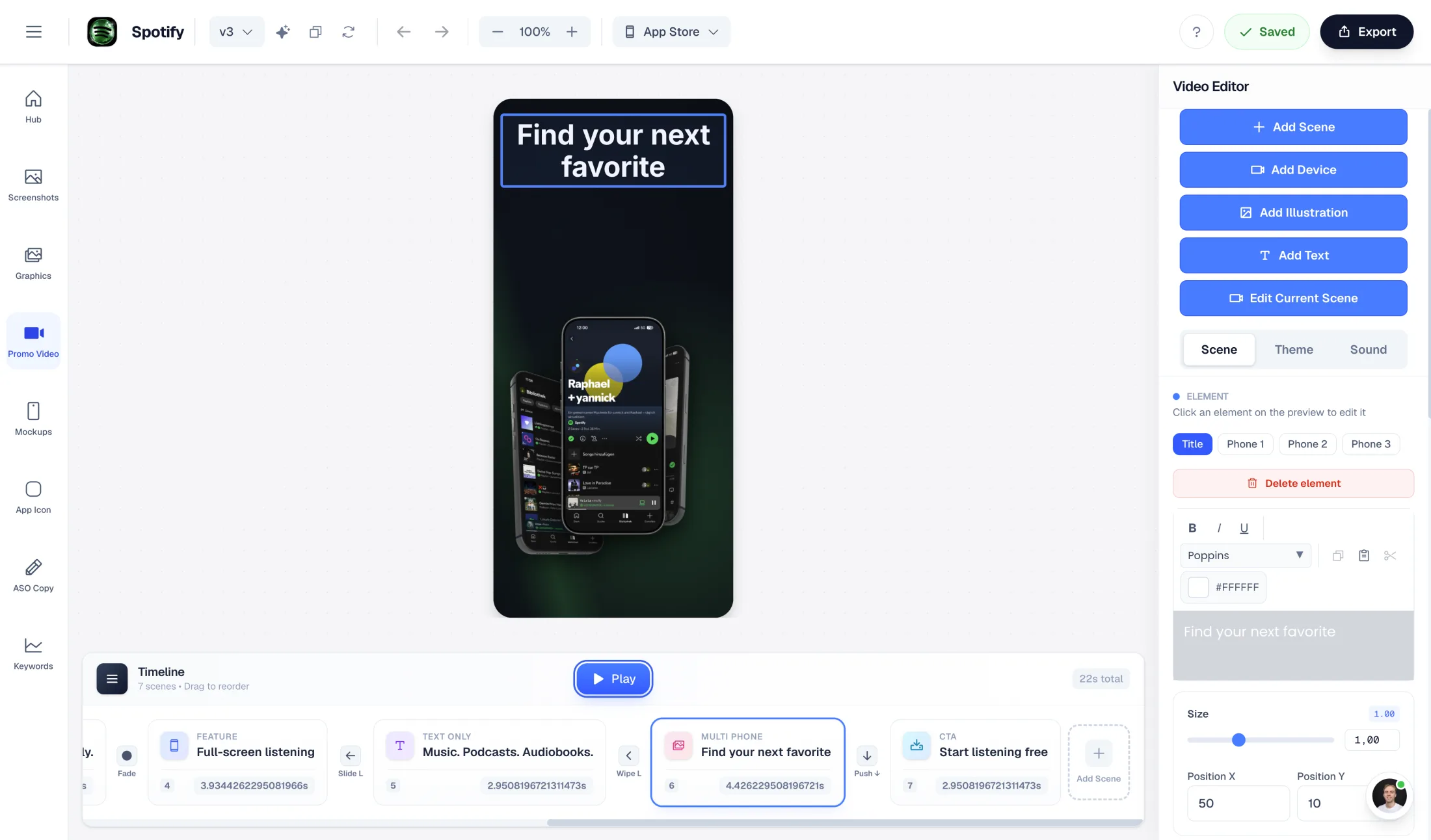 AppLaunchFlow promo video editor