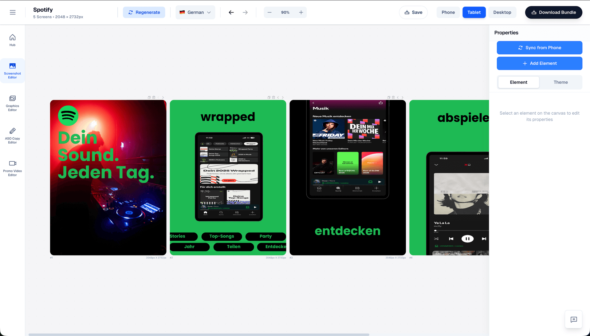 AppLaunchFlow visual editor interface showing drag-and-drop screenshot editing