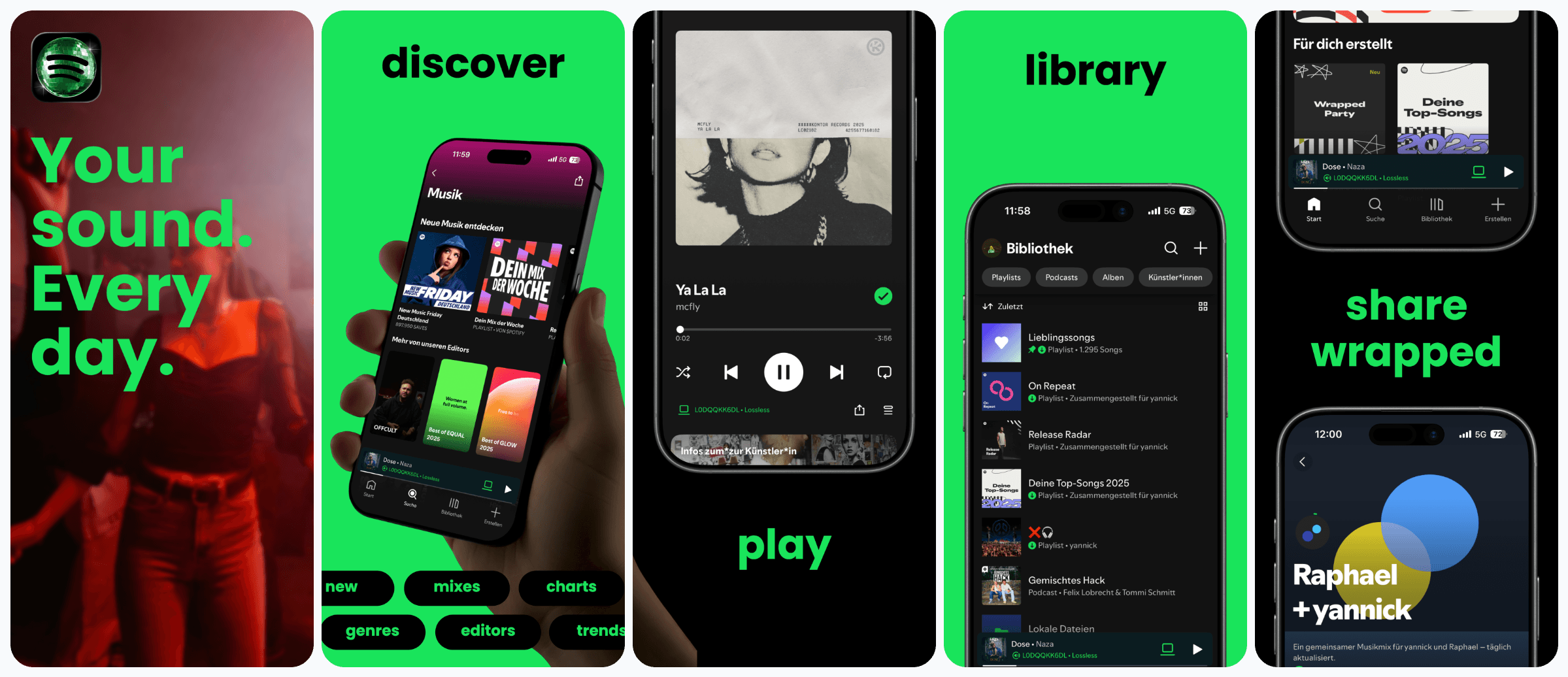 English marketing copy on a five-screen AppLaunchFlow design example