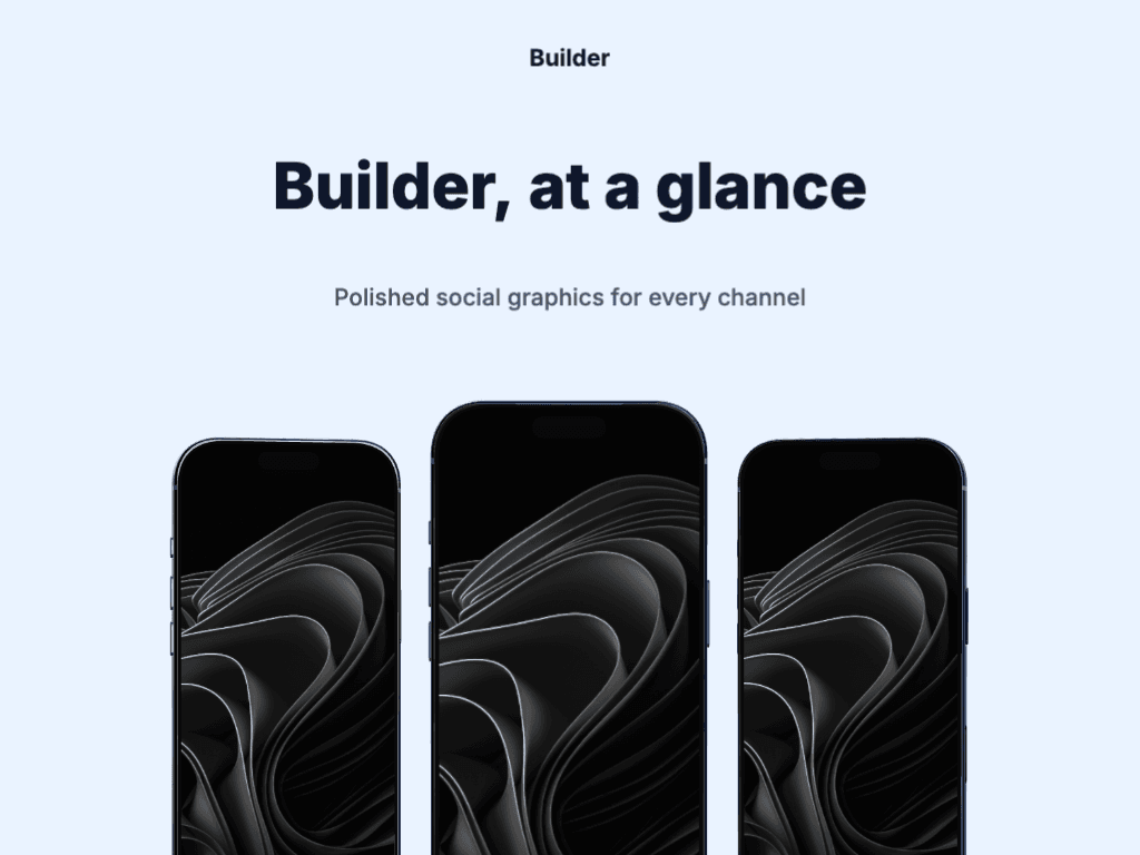 Bento template exported as a landscape tablet ad