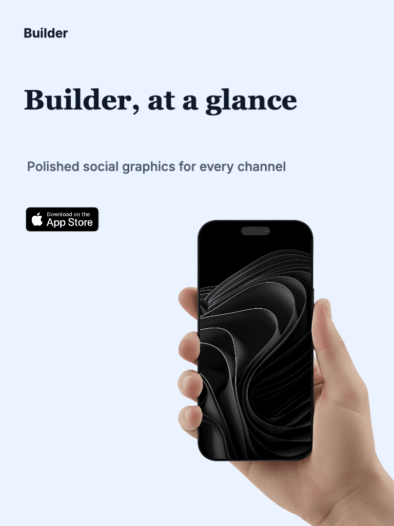Editorial template exported as a portrait tablet ad