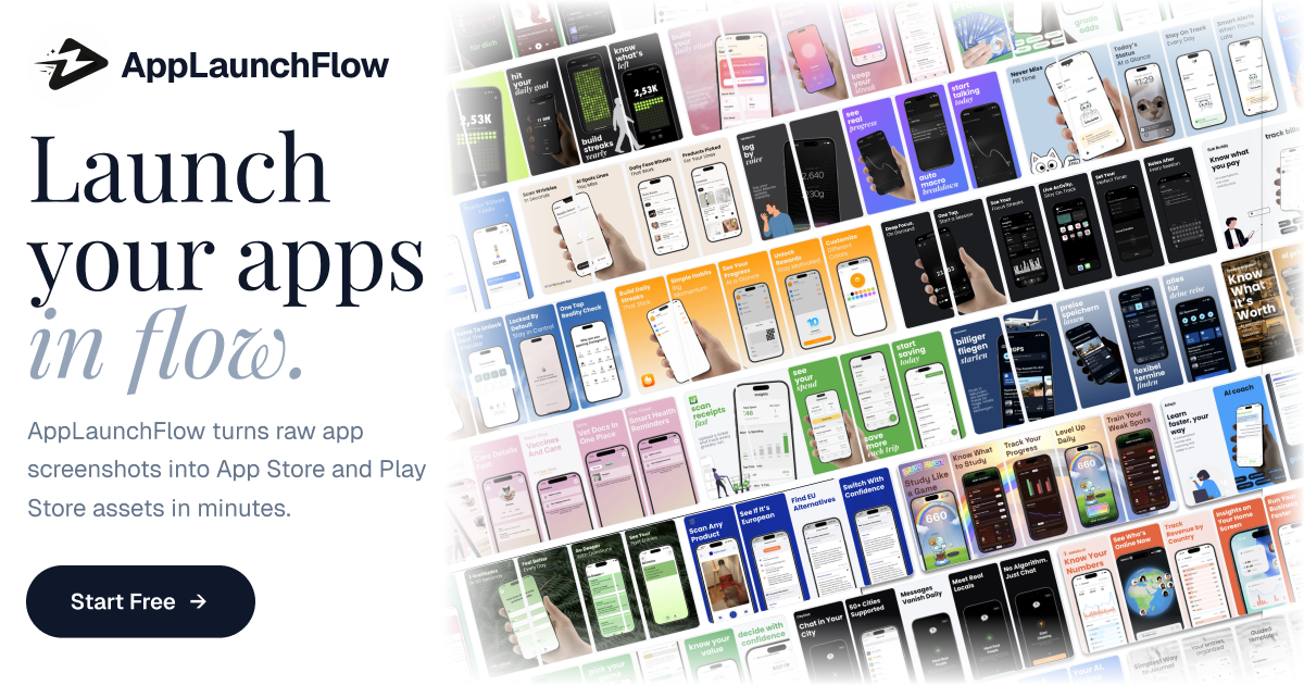 Show HN: AppLaunchFlow: AI tool that turns app screenshots into marketing assets